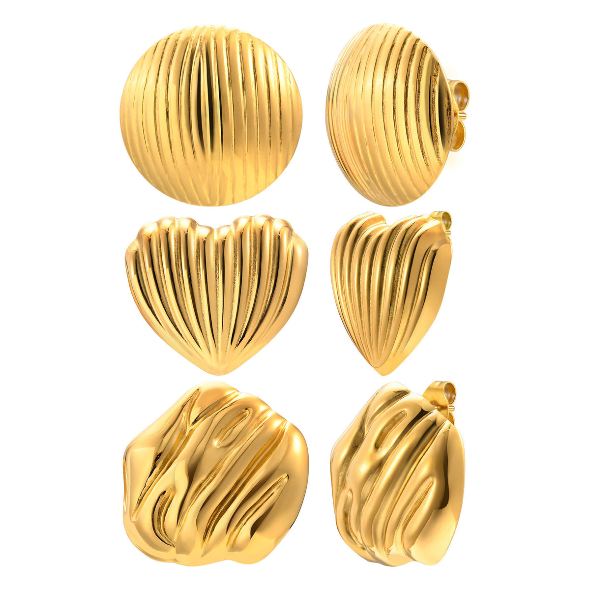 Stainless Steel Heart Earrings
