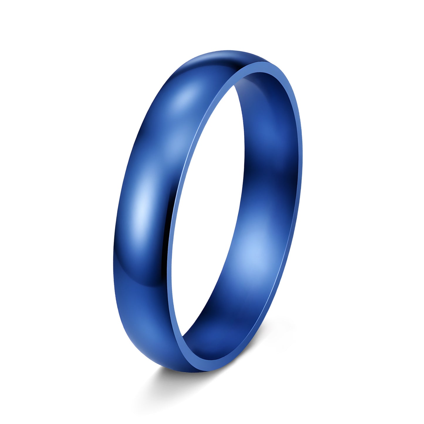 Planderful Everyday Genie Unisex 4mm Steel Ring Glossy Couple Gift For Valentines Day
