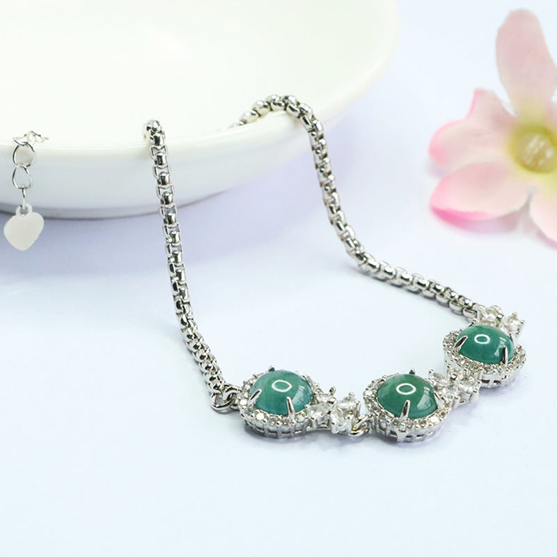Blue Water Jadeite Princess-Inspired Bracelet