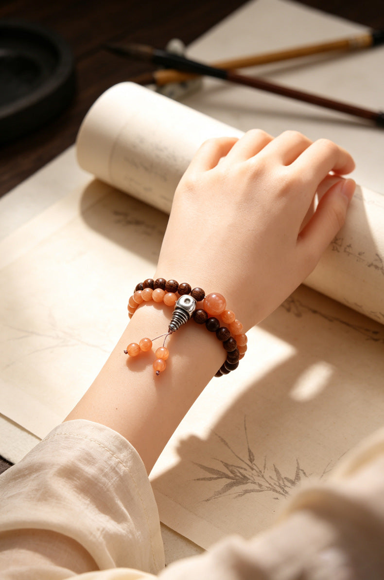 Sandalwood Double-Wrap Bracelet