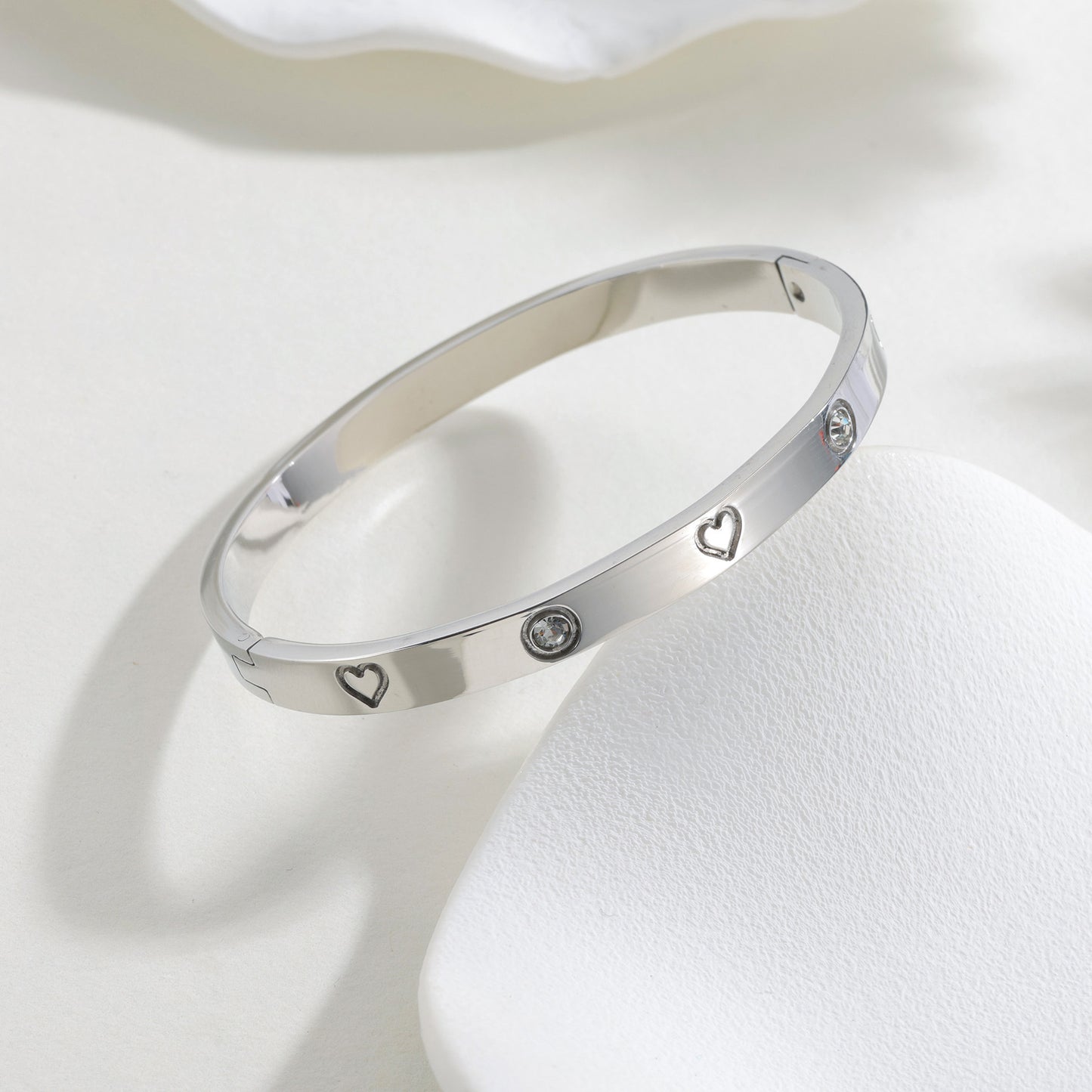 Planderful Titanium Steel Zircon Bracelet Gold Plated Women