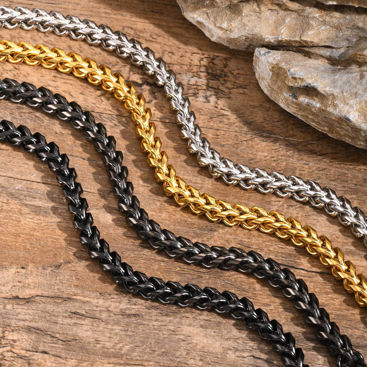 And Hip-Hop Keel Chain Stainless Steel Bracelet for Men