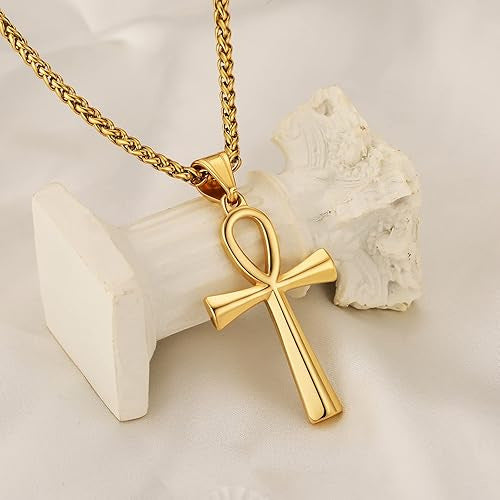 Planderful Cross Necklace Unisex Stainless Steel Anka Pendant For Him And Her Durable Everyday Elegance Gift
