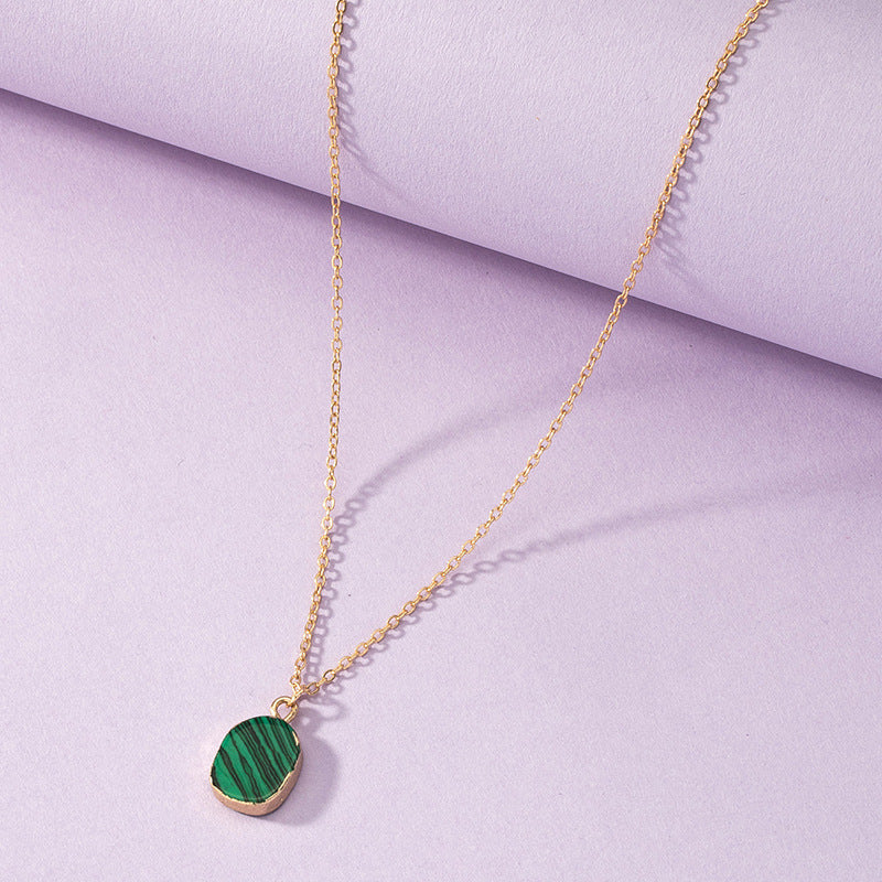 Fashionable Turquoise Gold-Filled Necklace with Cross-Border Flair