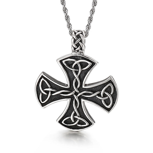 Celtic Knot Cross Pendant crafted from Titanium Stainless Steel