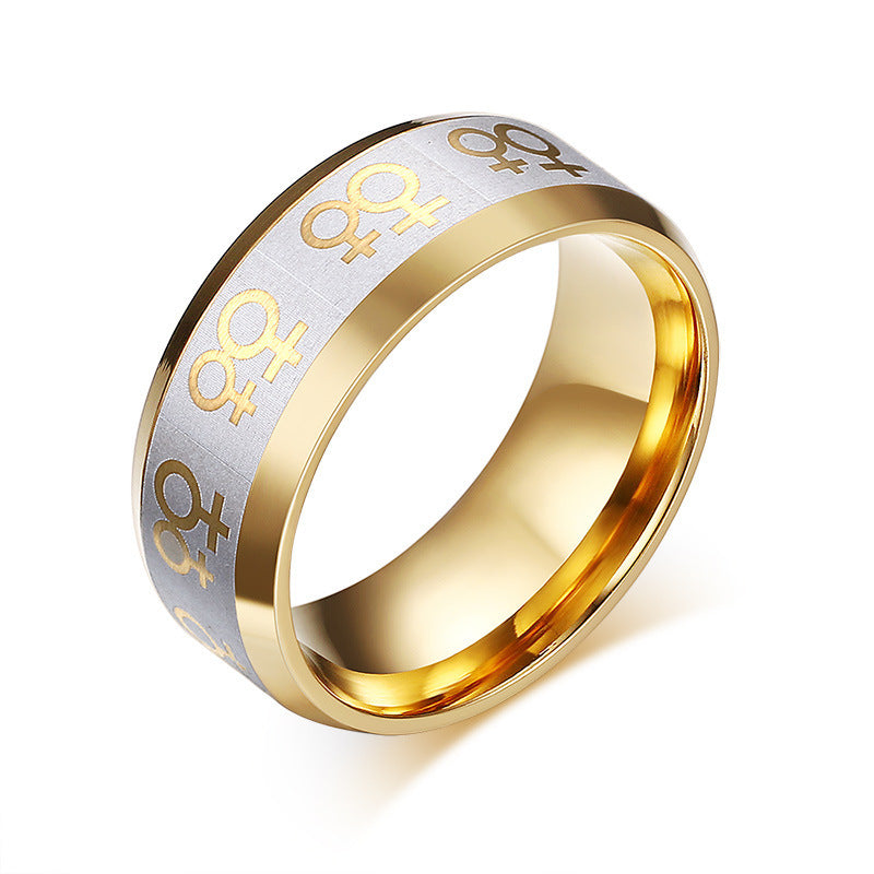 Titanium Steel Personalized Fashion Girlfriend Ring Jewelry