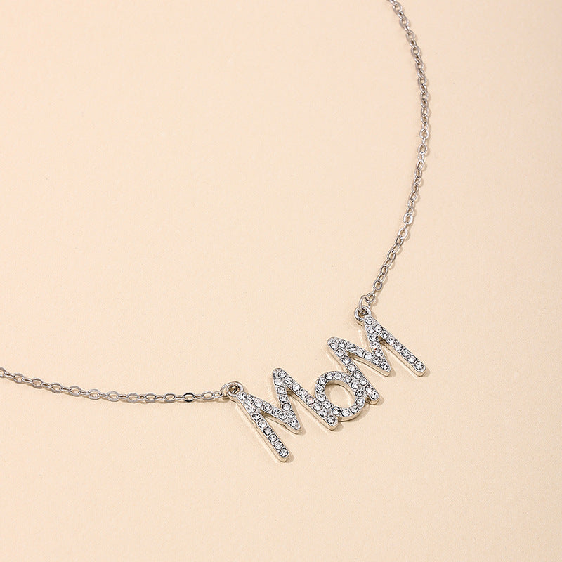 Sophisticated MOM Pendant Necklace for Stylish Mothers