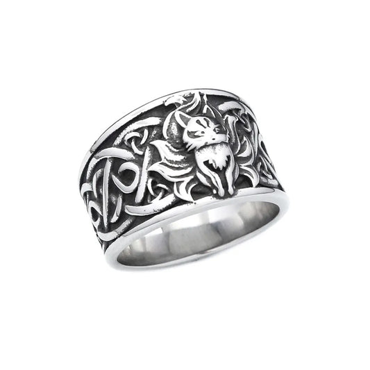 Vintage Viking Stainless Steel Men's Ring