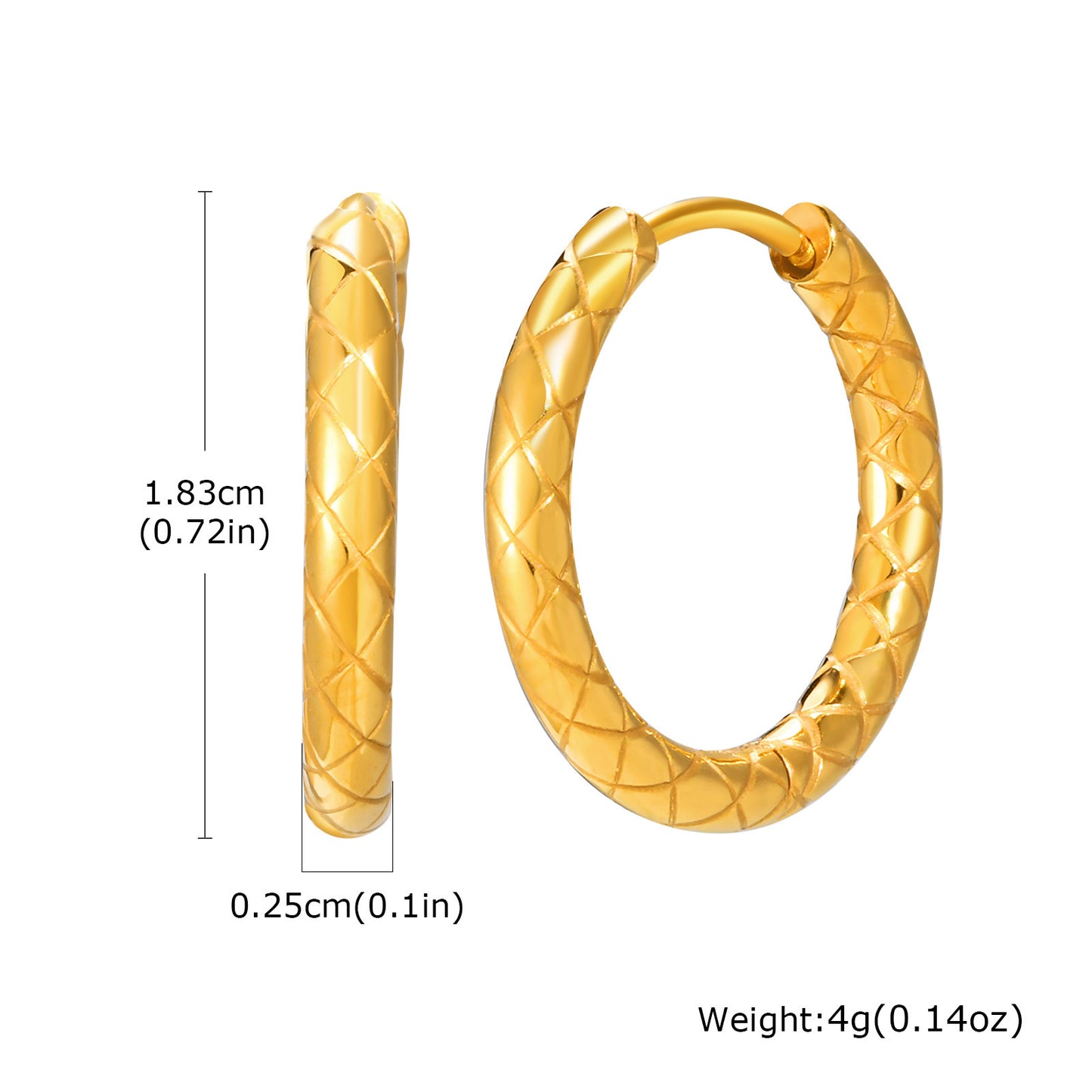 Jewelry Stainless Steel Geometric Rhombus Earrings Gold Ladies