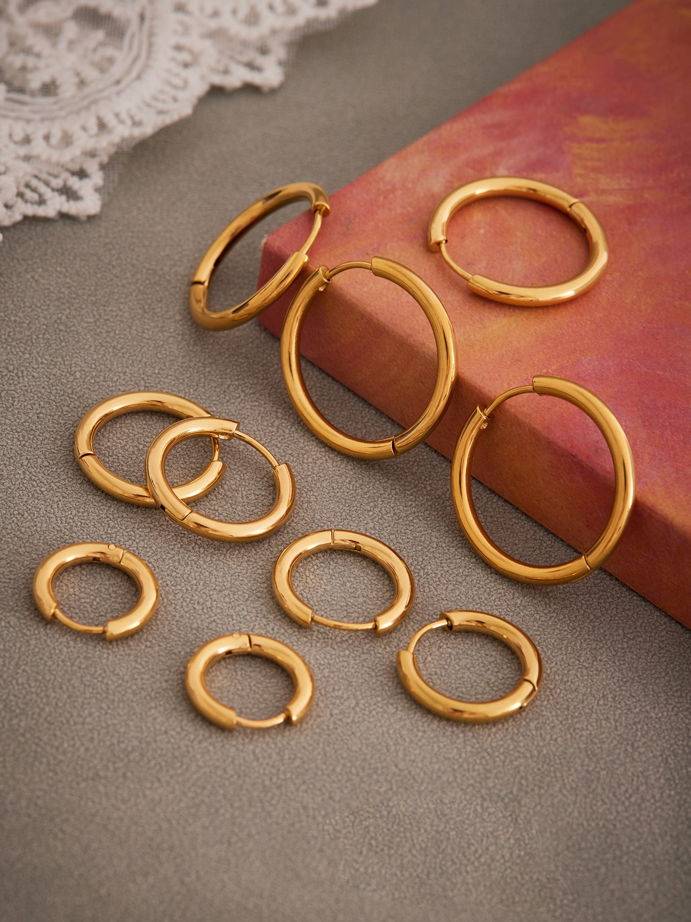 Planderful Minimalist Stainless Steel Circle Earrings Unisex