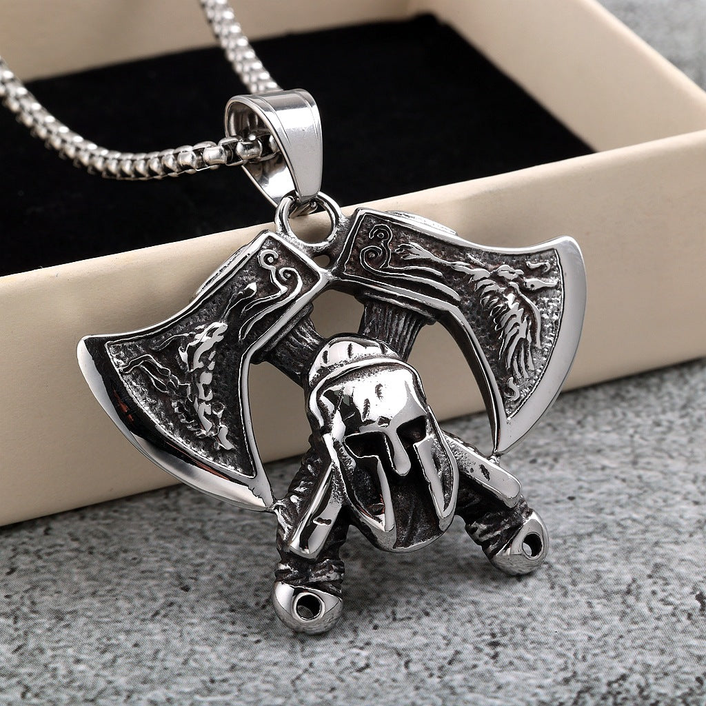 Punk Mask Stainless Steel Pendant Necklace