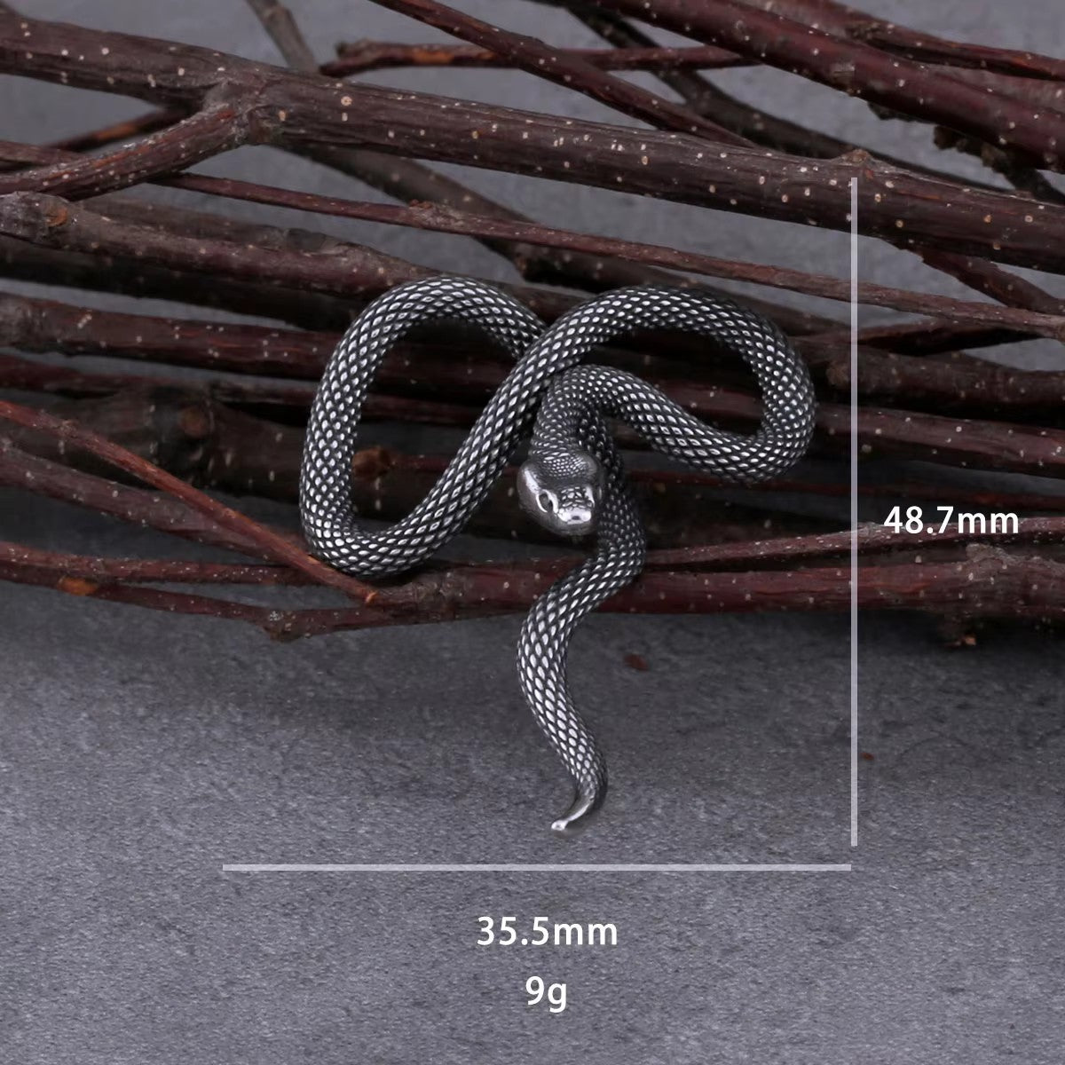 Planderful Stainless Steel Snake Pendant Necklace For Men Personalized Creative Design
