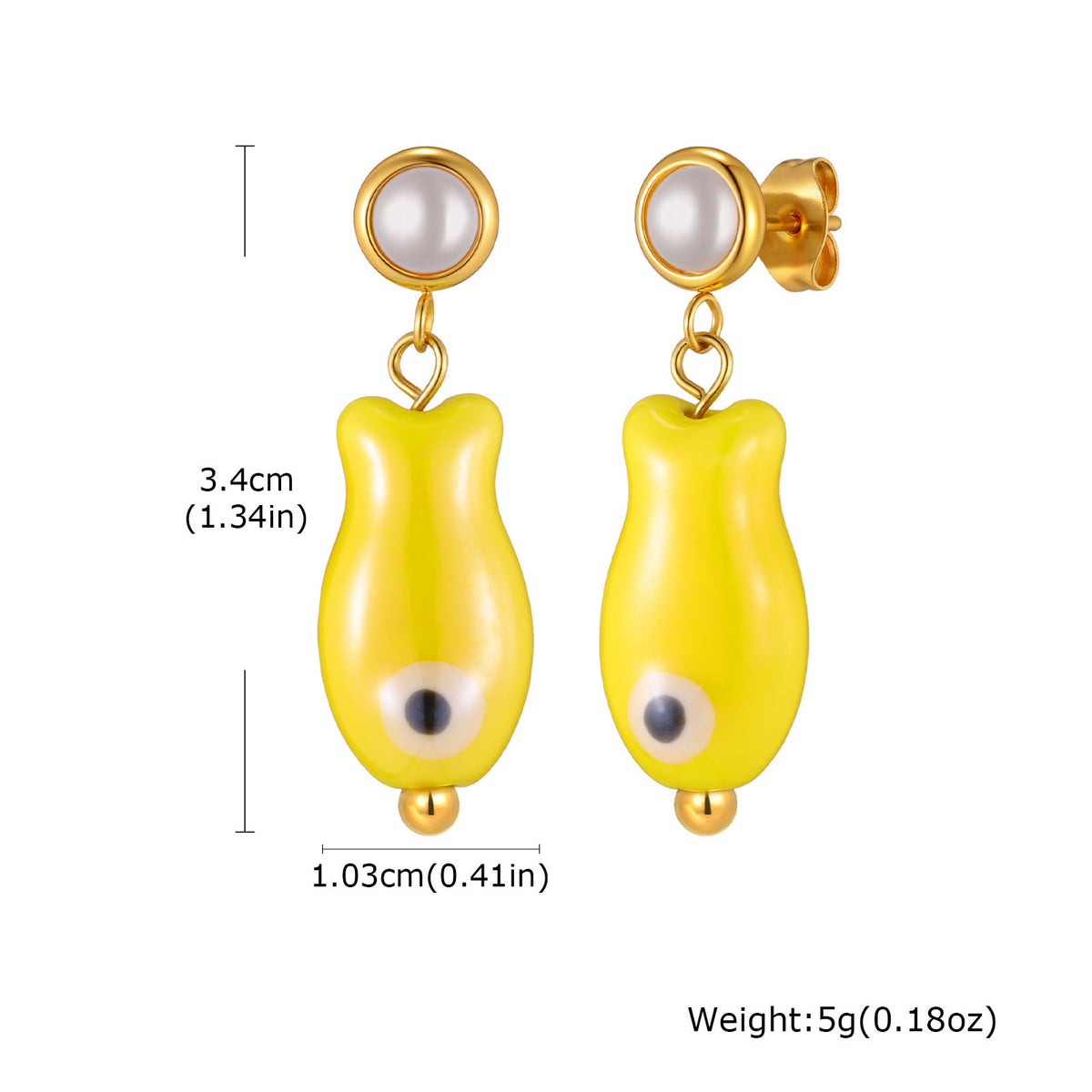 Stainless Steel Pearl Earrings