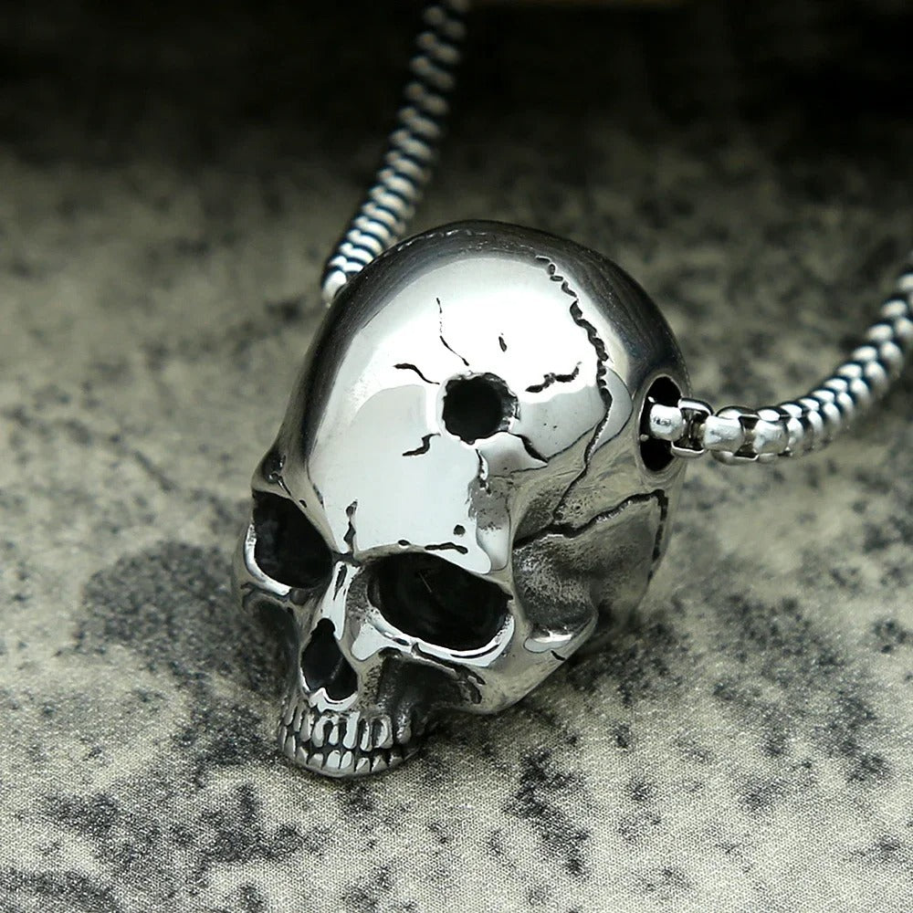 Punk Skull Stainless Steel Men's Pendant Necklace