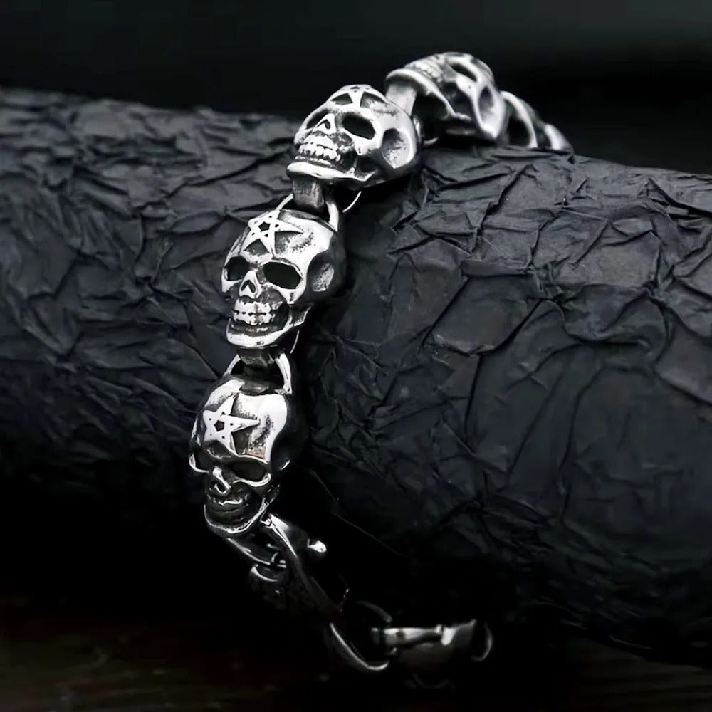 Punk Skull Stainless Steel Men's Bracelet