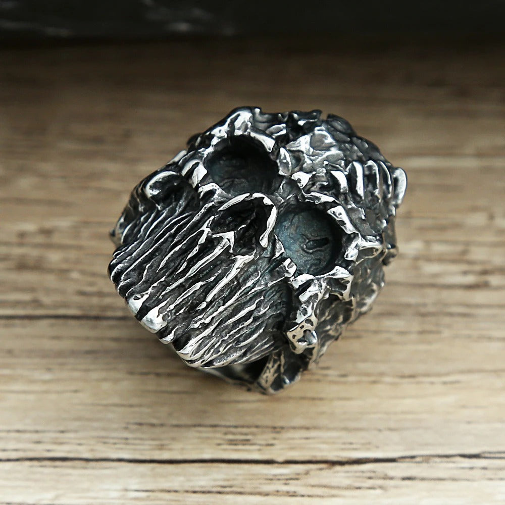 Punk Skull Stainless Steel Men's Ring