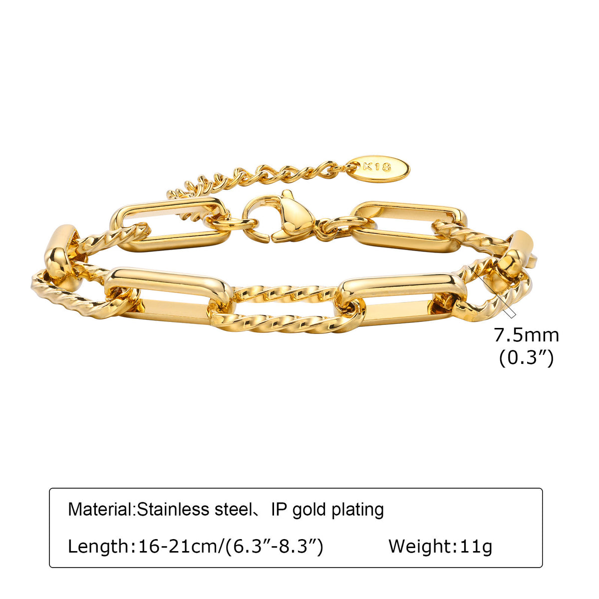 Simple And Stylish Personalized Stainless Steel Bracelet