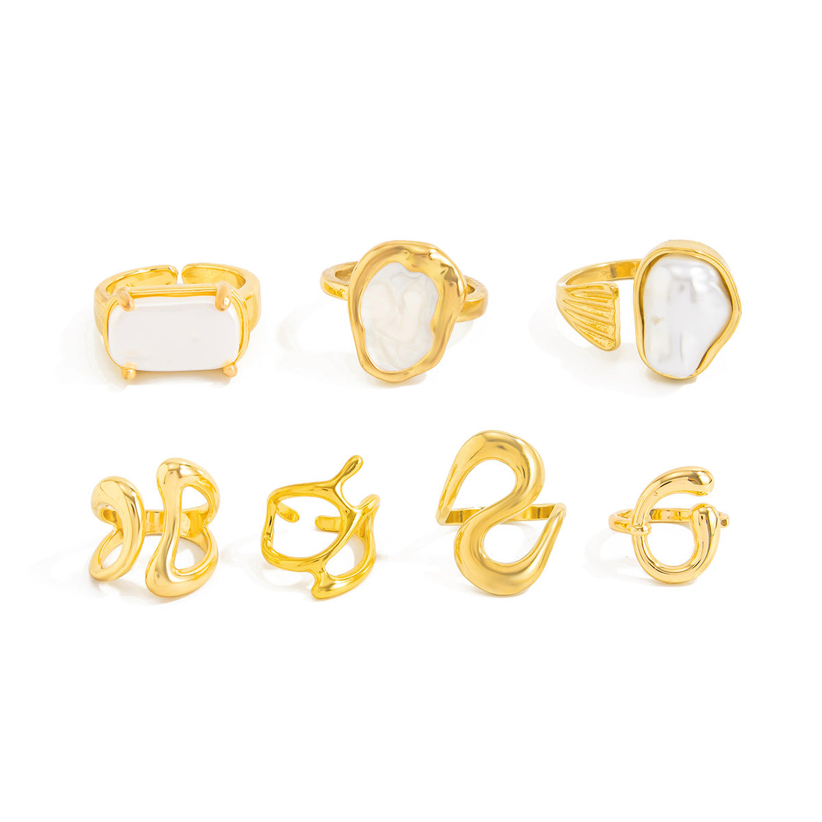 Planderful Imitation Pearl Ring Retro Baroque Statement Jewelry For Women Elegant Vintage Inspired