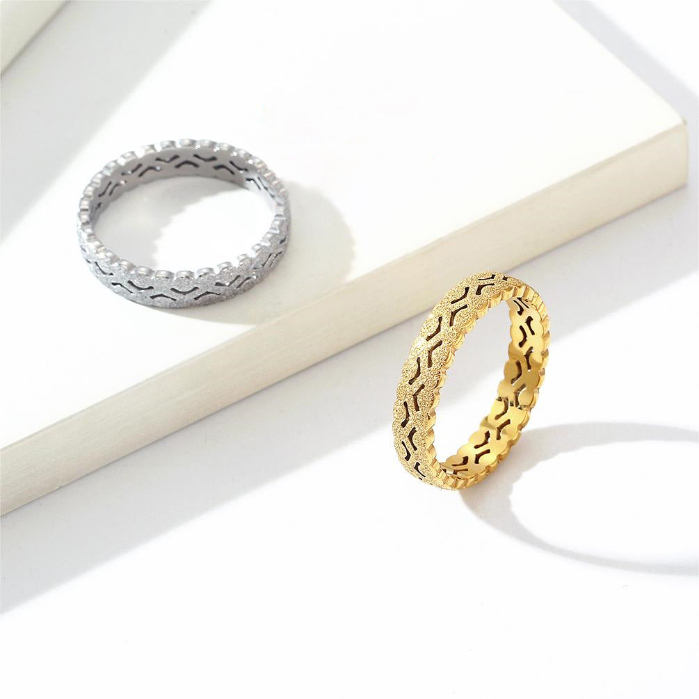 Planderful Korean Pearl Ring Titanium Steel for Women Everyday Elegant Light Luxury Jewelry