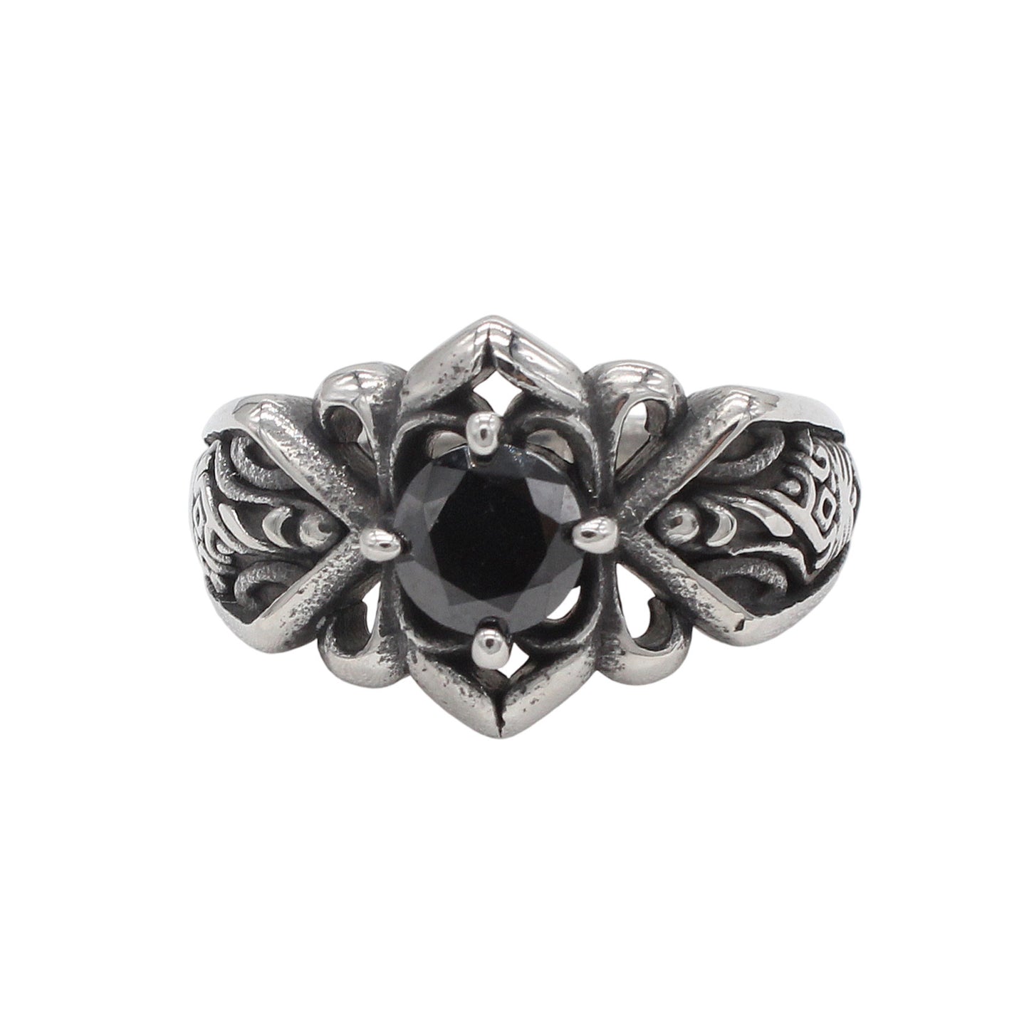 Planderful Jewelry Vintage Zircon Ring In Stainless Steel Size 7 To 12 For Everyday Wear And Gift