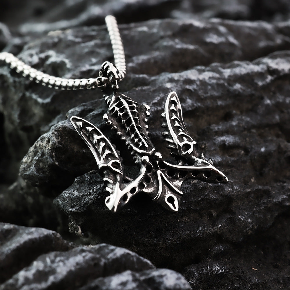 European And American Retro Jewelry Double-Sided Boat Anchor Pendant For Men