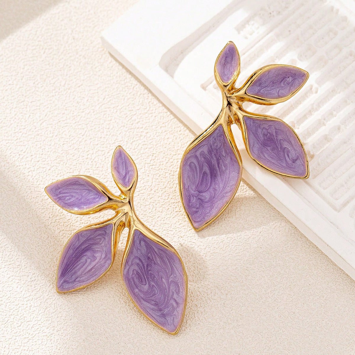 Planderful Vienna Verve Earrings – Bohemian Leaf Design