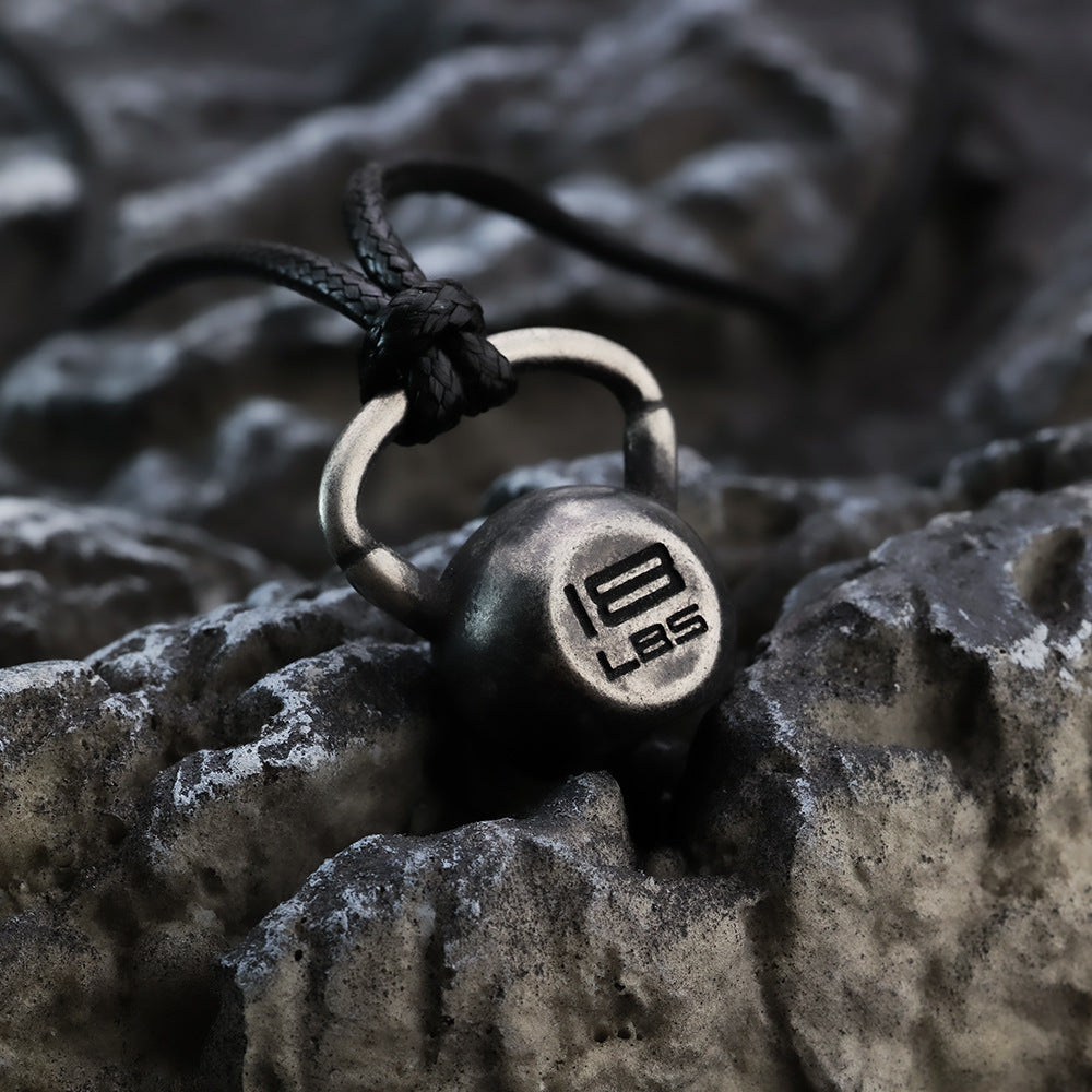 Planderful Stainless Steel Kettlebell Pendant For Men And Women, Unisex Gym Jewelry, Durable Titanium Steel Necklace