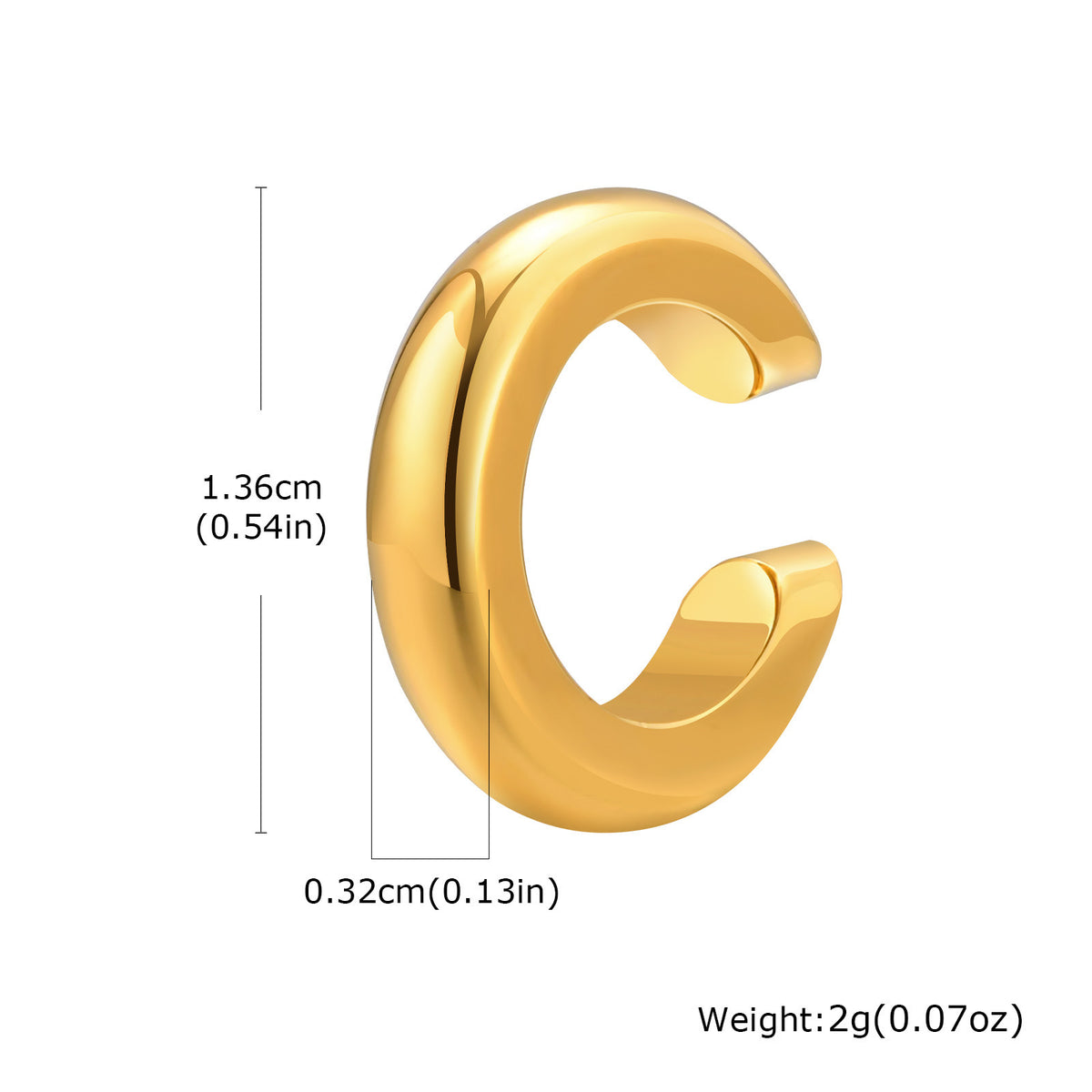 Sculptural Stainless Steel Ear Cuffs — 4 Styles