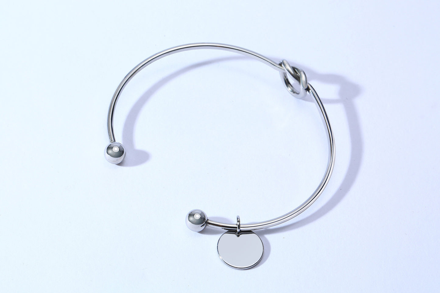 Stainless Steel Knotted Open Bracelet for Women Jewelry