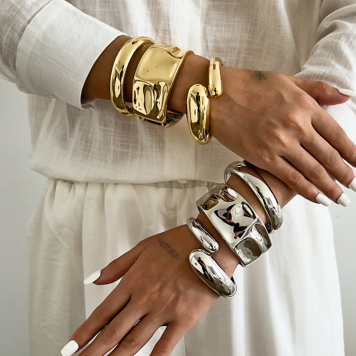 Water Drop Geometric Bracelet By Planderful Vienna Verve For Women Bold Retro Statement