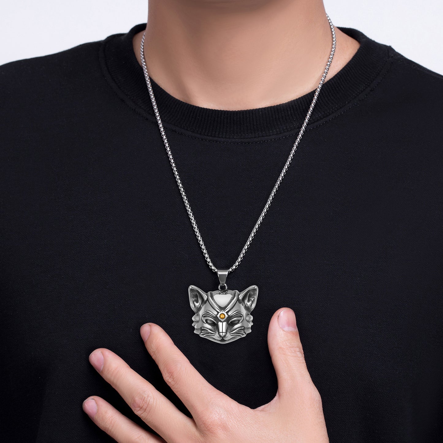Steel Necklace – Statement Everyday Genie Collection By Planderful Jewelry For Bold Streetwear Style