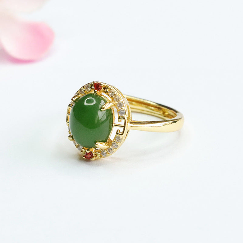 Fortune's Favor Sterling Silver Jade Ring