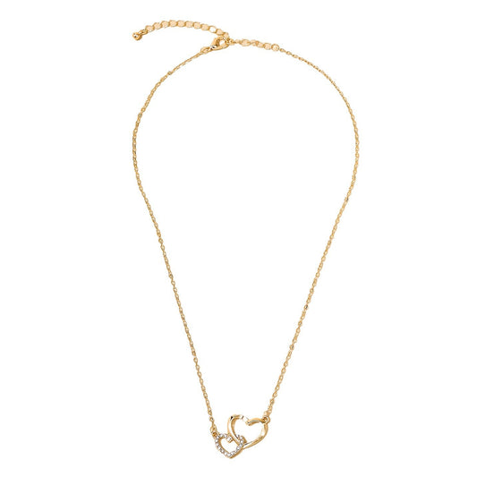 European & American Fashion Double-Ring Love Necklace - Elegant Ladies Pendant Jewelry