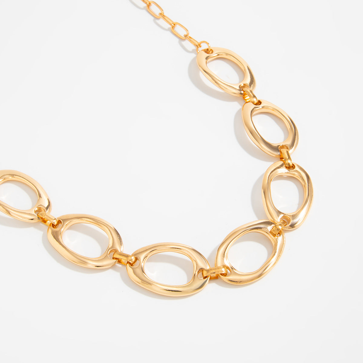 Minimalist Button O-Link Necklace