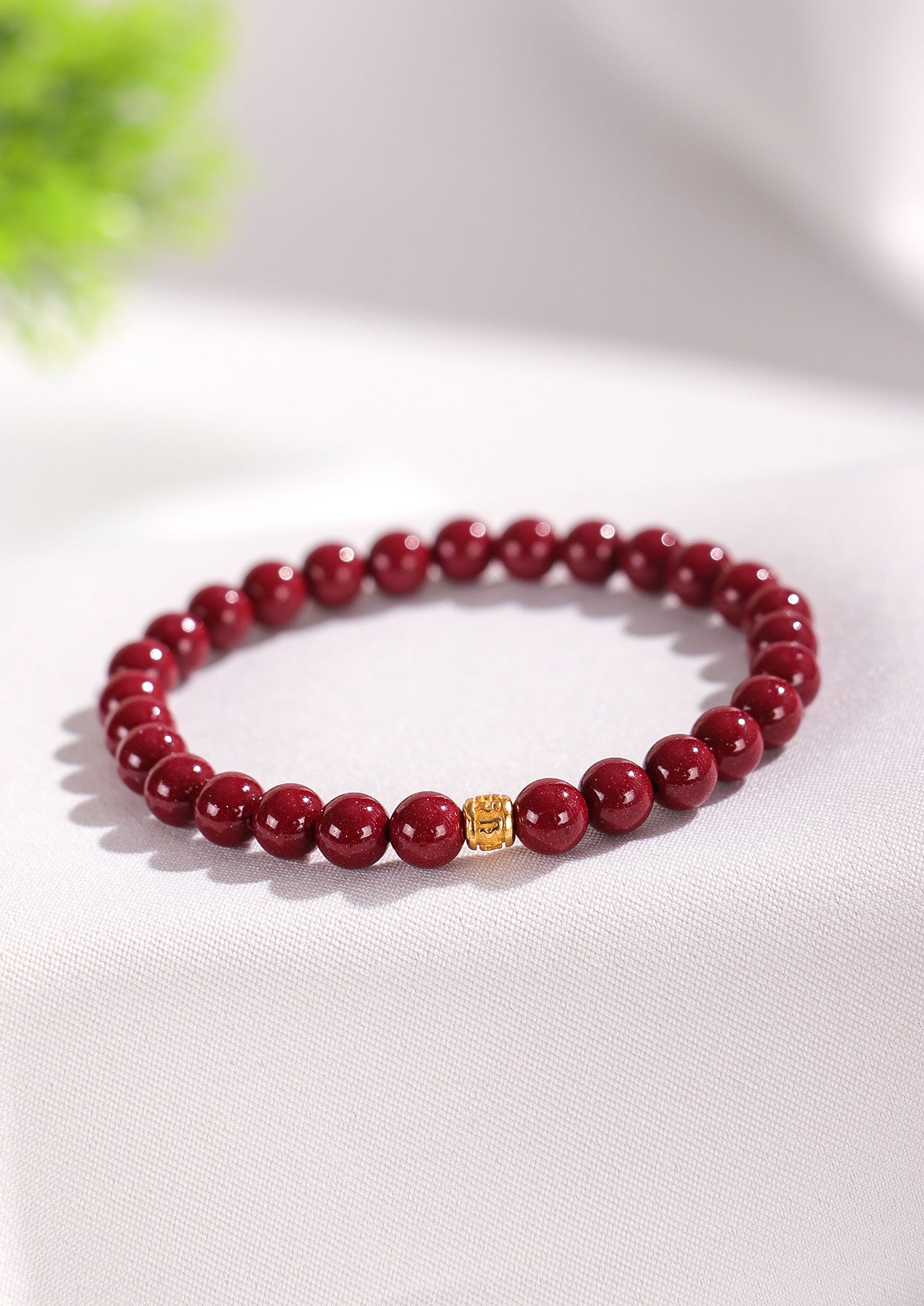 Planderful Fortune's Favor Bracelet – Unique Cinnabar and Jade Design