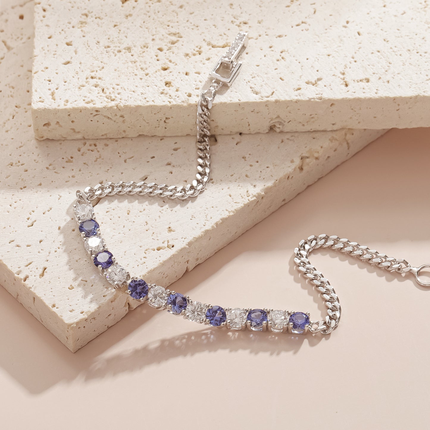 Premium Temperament Lab Grown Sapphire Moissanite Bracelet