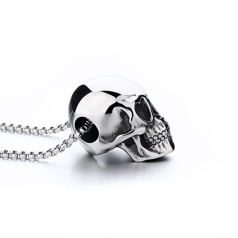 Titanium Steel Necklace – Statement Skull Punk