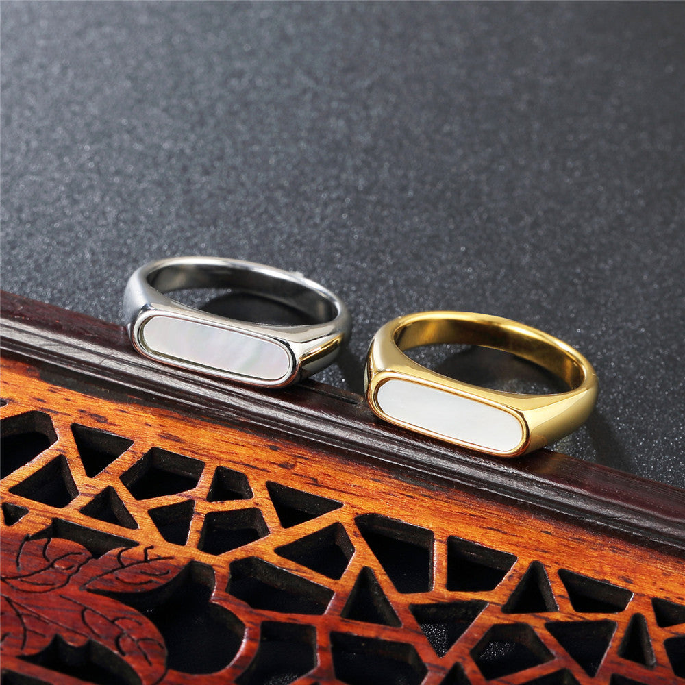 Planderful Minimalist Titanium Steel Ring For Women And Unisex Protection Statement Everyday Genie