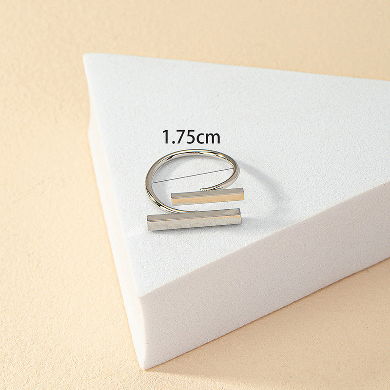 Vienna Verve Geometric Chic Ring - Unique High-End Fashion Accessory