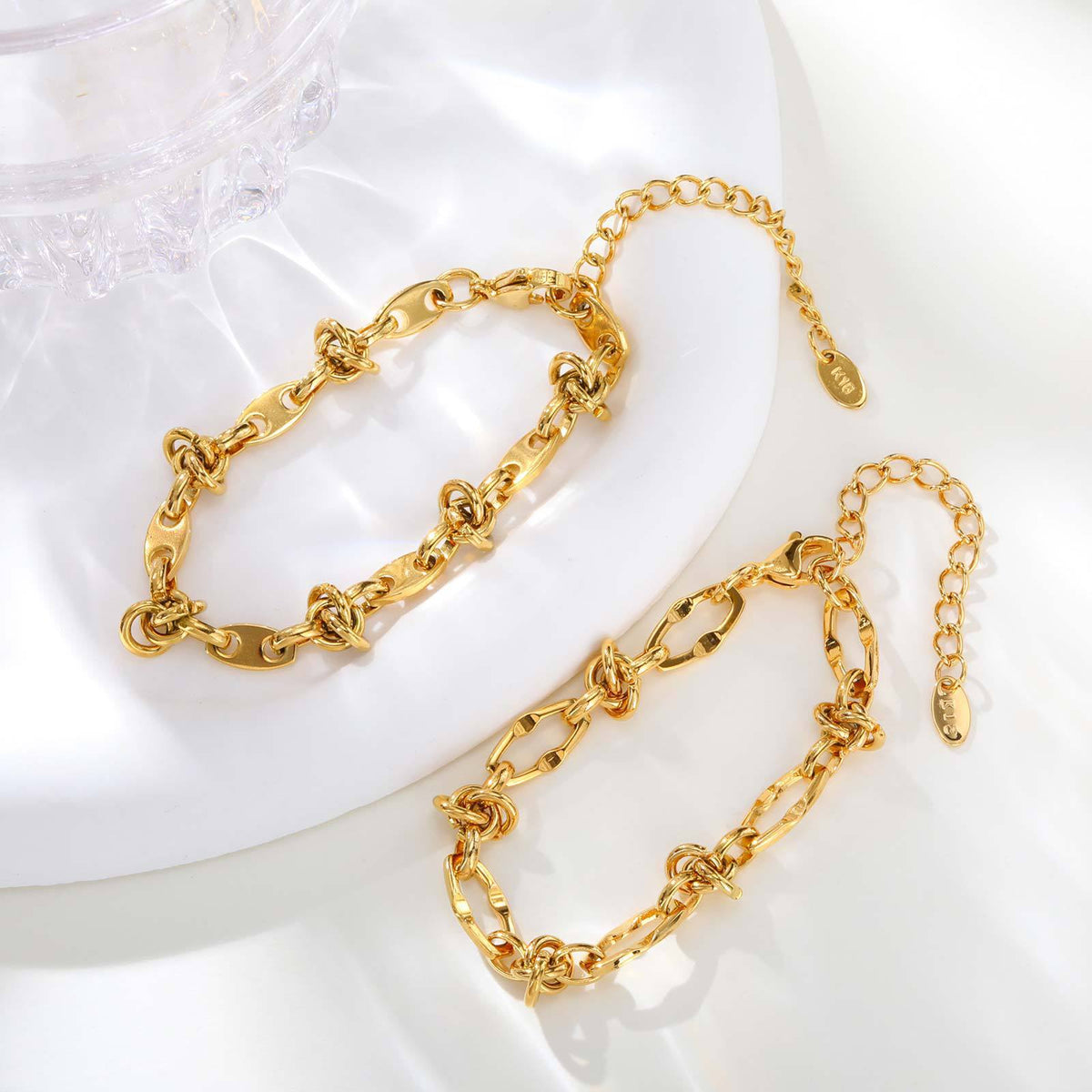 Hollow Knot Stitching Handmade Stainless Steel Bracelet