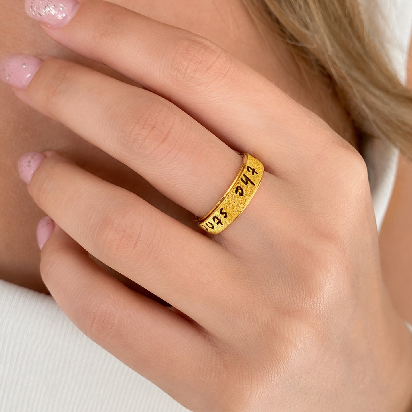Planderful Premium Rotatable Stainless Steel Ring Decompression For Couples Unisex Everyday Genie