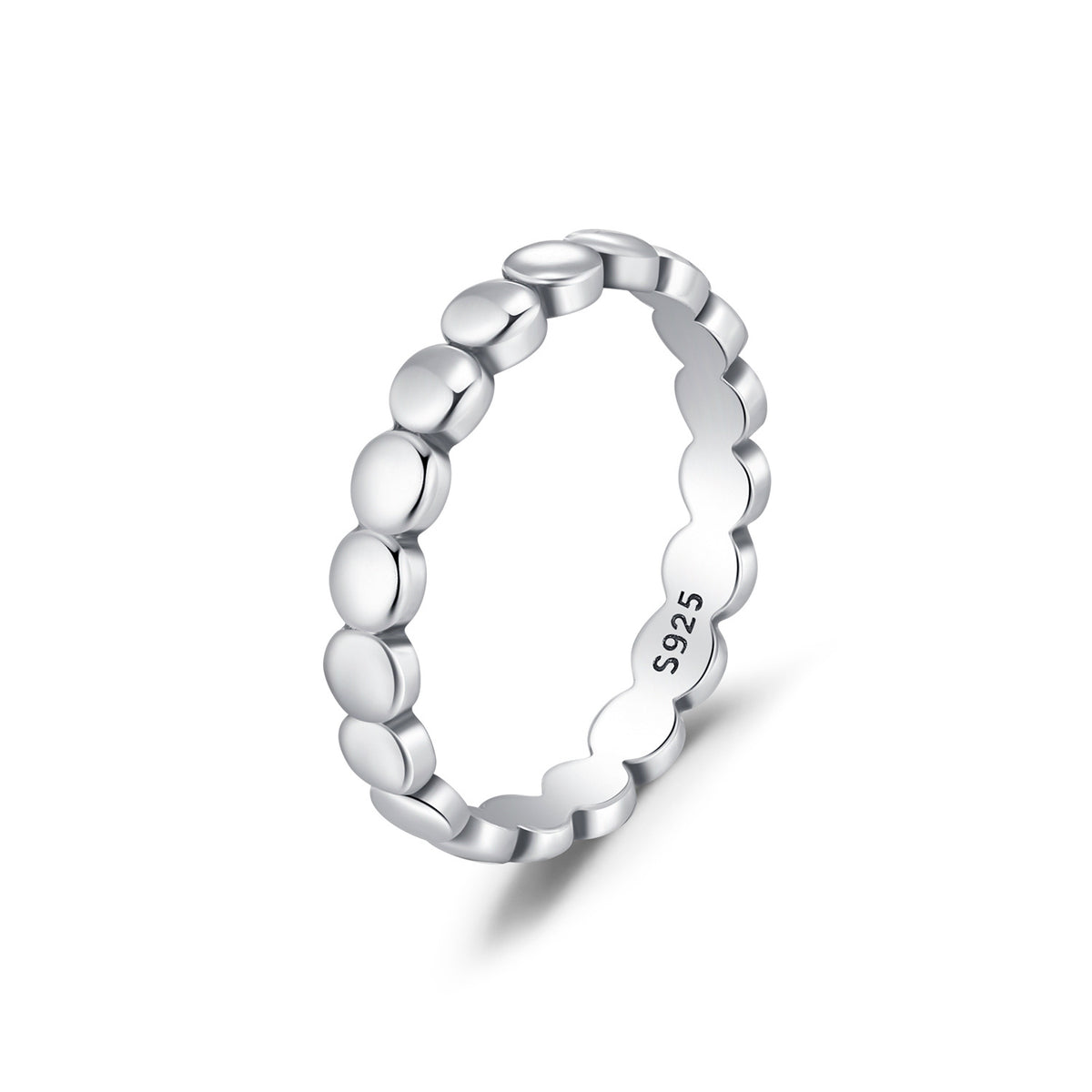 925 Sterling Silver Vintage Beaded Ring
