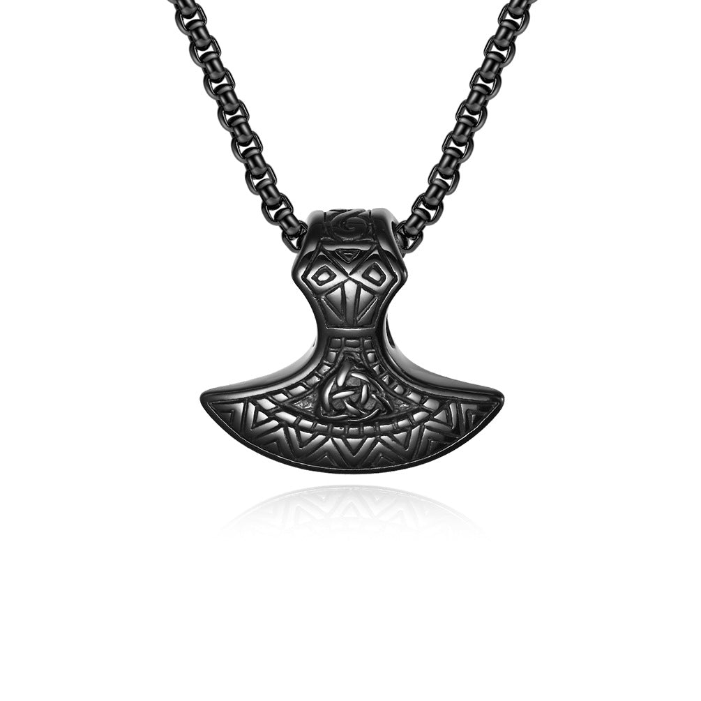 Nordic Style Viking Tomahawk Titanium Steel Necklace for Men