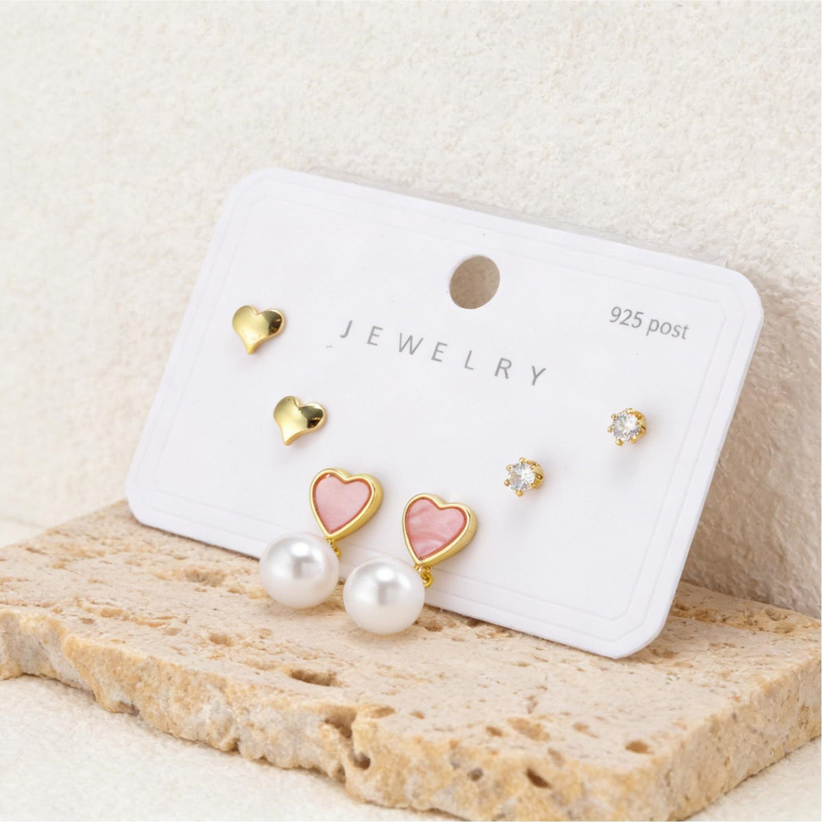 Pearl Heart Earrings