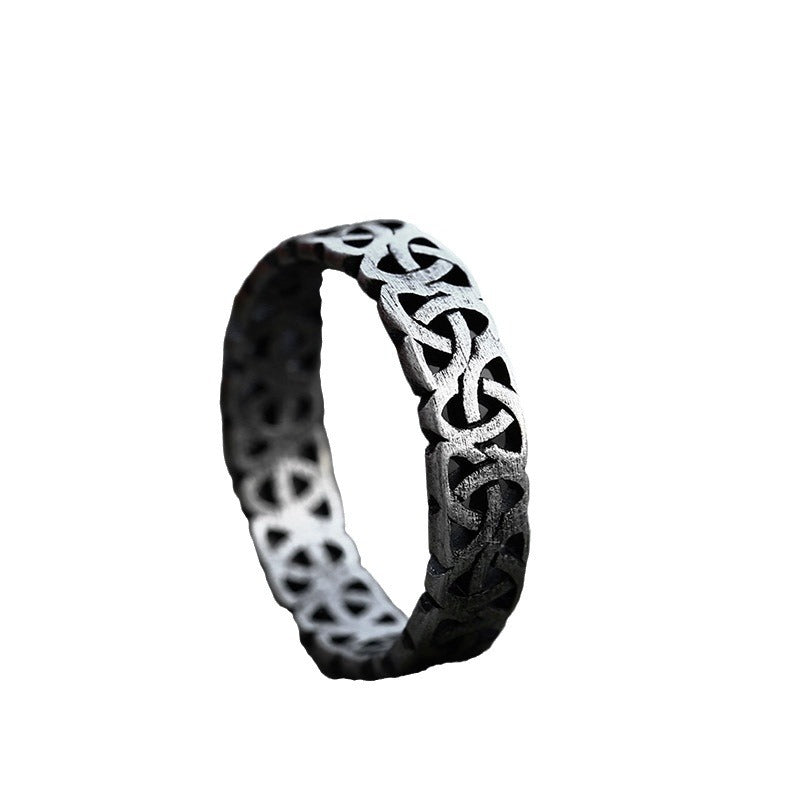 Titanium Steel Celtic Knot Ring - Unisex Viking-Inspired Jewelry for Timeless Style