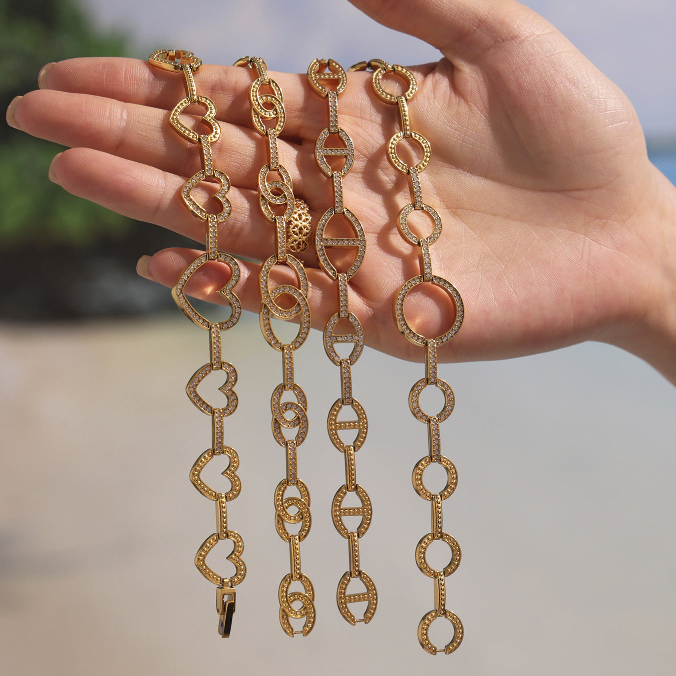 Planderful Zircon Love Circle Bracelet Luxury For Women