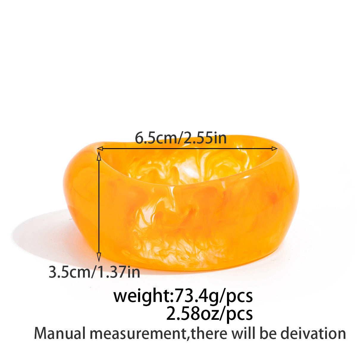 Planderful Vienna Verve Exaggerated Resin Arc Bracelet Statement Irregular Geometric Jewelry for Women