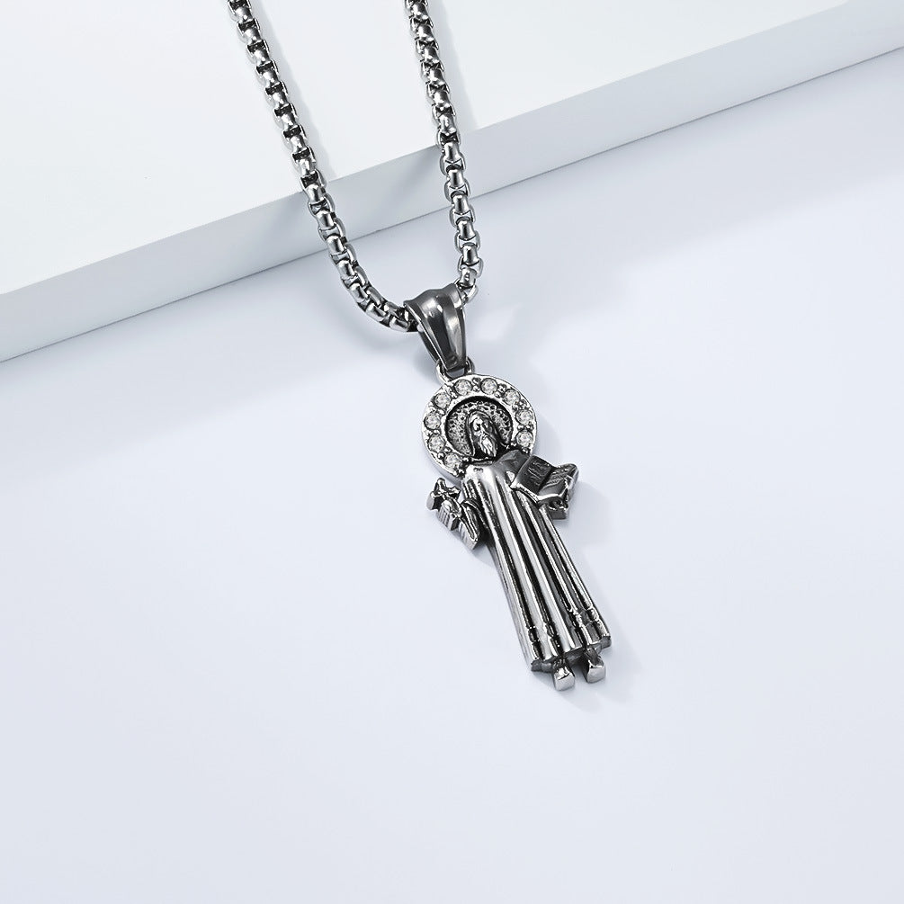Saint Benedict Necklace Amulet Unisex Retro Stainless Steel Protection Pendant By Planderful Everyday Genie