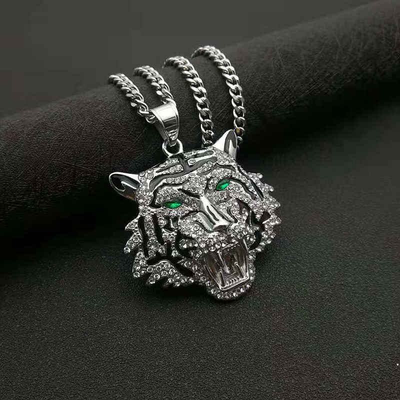 Hip Hop Jewelry Titanium Steel Gold Plated Zircon Tiger Head Bottle Opener Pendant Necklace By Planderful Everyday Genie