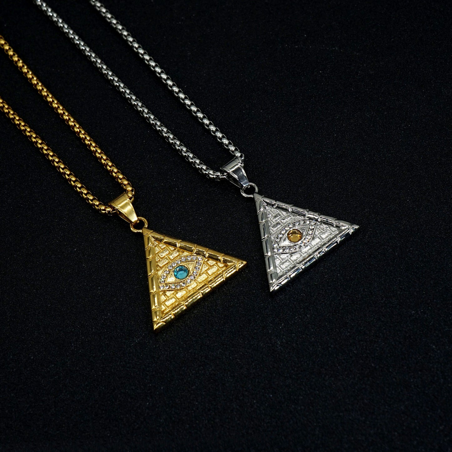 Planderful Eye Of Horus Pendant Titanium Steel Necklace For Unisex Protection Jewelry Everyday Statement